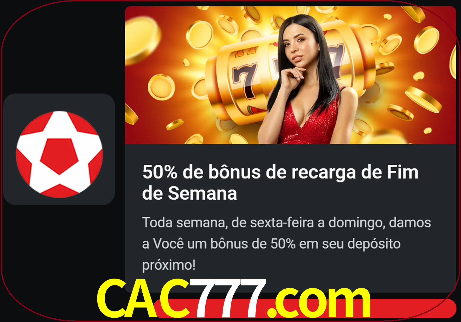 Volte a cada semana para receber novos bônus em dinheiro.
