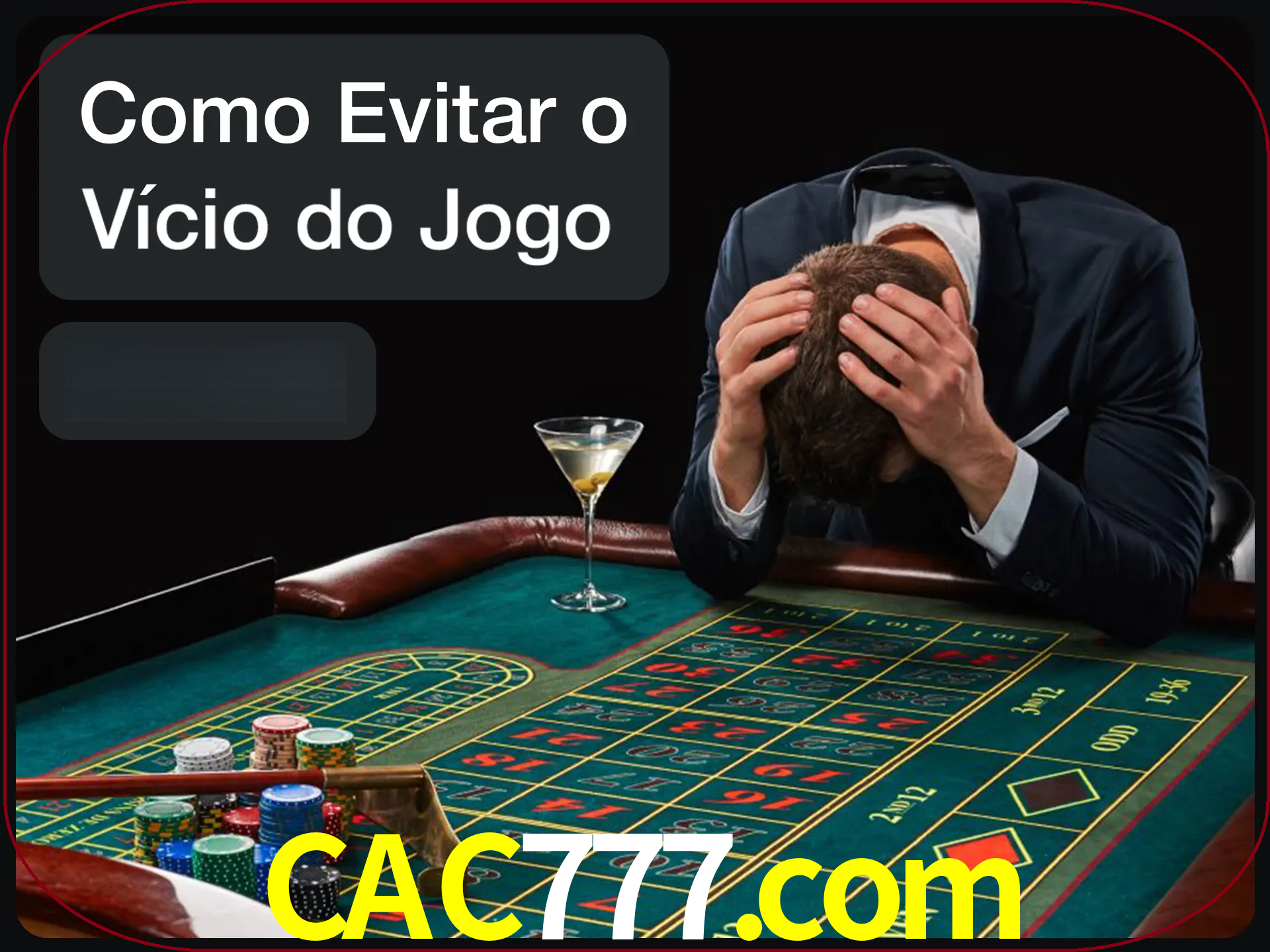 Você é responsável por cada uma de suas apostas.